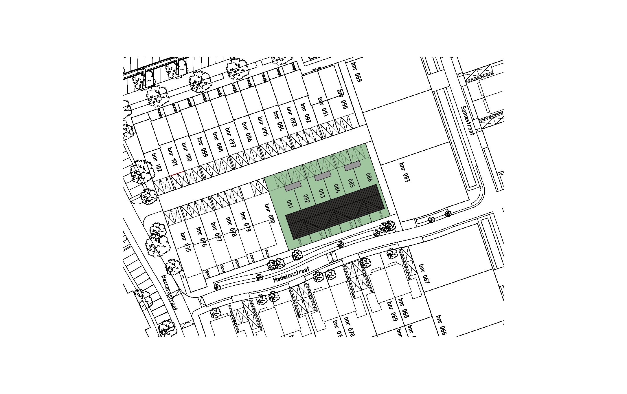 Zwaag Rozenbuurt rijwoningen Hof brochure-0situatie