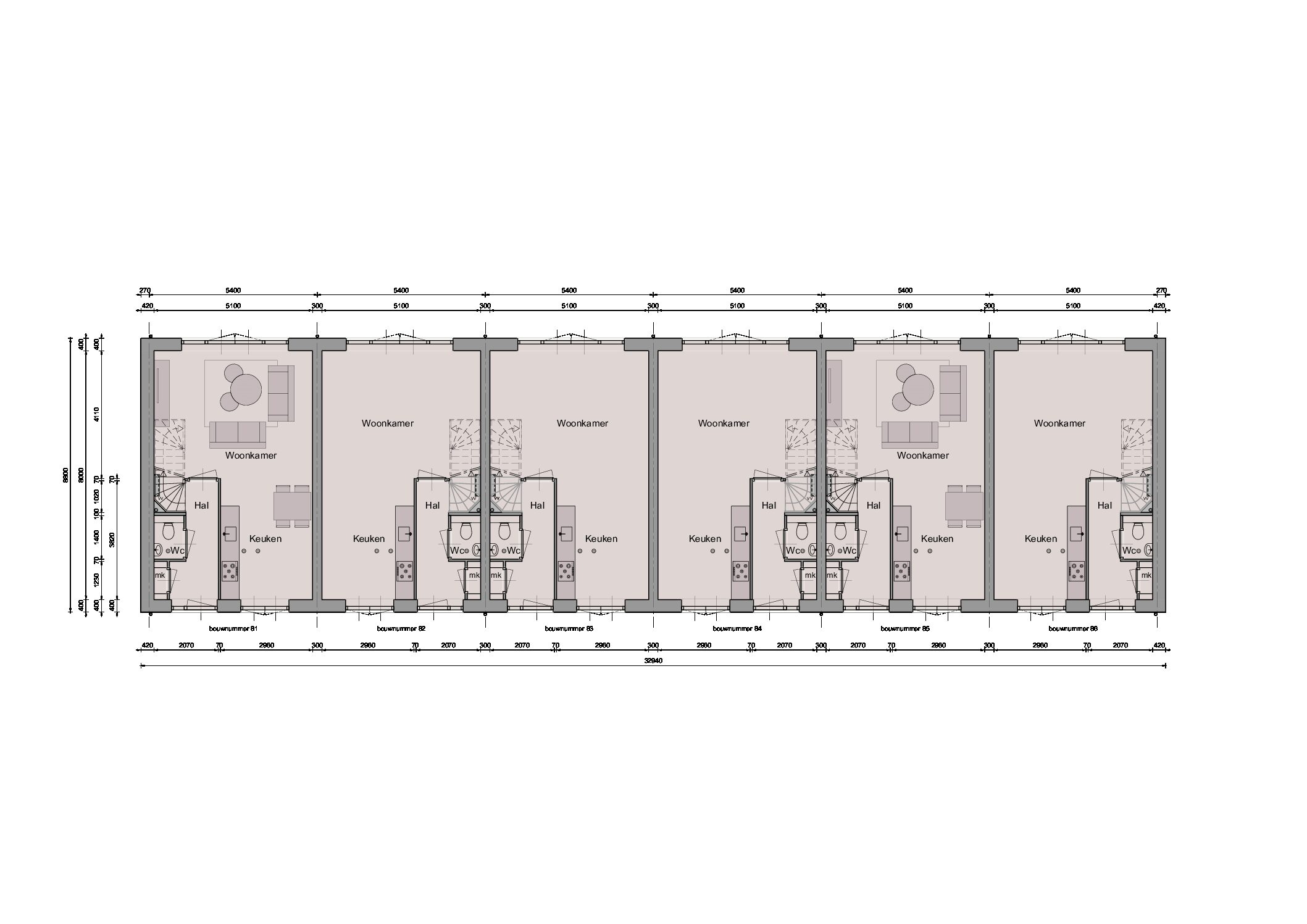 Zwaag Rozenbuurt rijwoningen begane grond